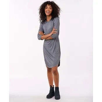 Dámské šaty šaty Rip Curl SOFT RIB LS DRESS Washed Black velikost M