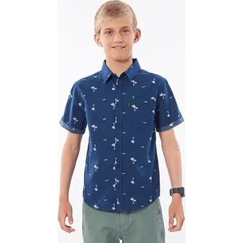 Dámské tričko Tričko Rip Curl SUMMER PALM S/S SHIRT-BOY Navy velikost 12