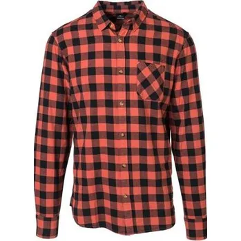 Pánské tričko Košile Rip Curl CHECK IT LS SHIRT Mineral Red velikost M