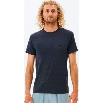 Pánské tričko Tričko Rip Curl VAPORCOOL SEAMLESS TEE Black Marled velikost XL/XXL
