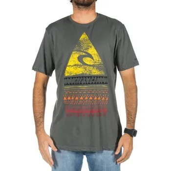 Pánské tričko Tričko Rip Curl AGGROETHNIC S/S TEE Charcoal velikost S