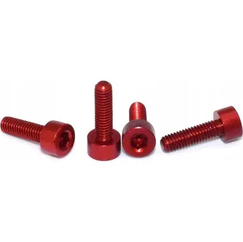 Šroub ProRock hliníkový šroub s vnitřním šestihranem 7075 červený M3*10mm