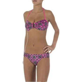 Dámské plavky Plavky Rip Curl BATIK BANDEAU SET Knockout Pink velikost S