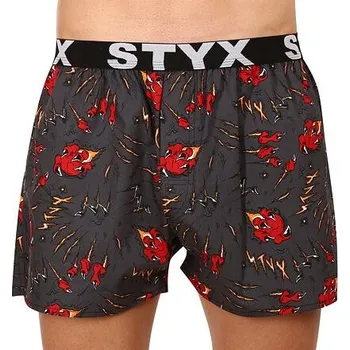 Boxerky Spodní prádlo Styx SPORT ART Šedá/Červená velikost XL