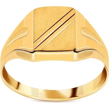 Prsten Zlatý pánský prsten s matováním, 14K IZ22421 + dárkové balení LUXUS zdarma