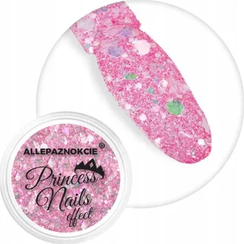 Prášek na nehty Ozdoby Na Nechty ALLEPAZNOKCIE 1g Princess Nails Růžový Pink Č.3