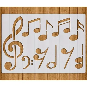 TE production Šablona na kreslení not a hudebních symbolů