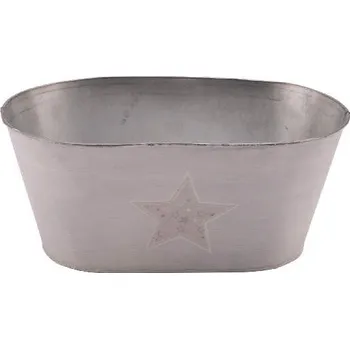 Květináč Obal na květináč s hvězdou, oválný, 30x17,5x12,5cm, ks|Ego Dekor