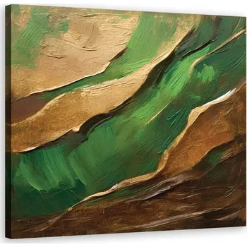 Obraz Obraz na plátně, Malovaný abstraktní zelený 40x40