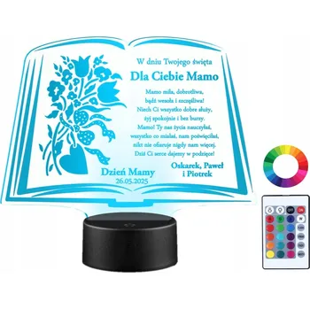 Lampička Noční lampa Plexido vícebarevná