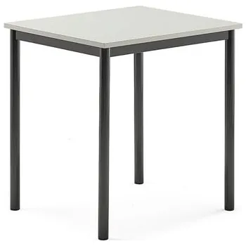 Jídelní stůl Stůl BORÅS, 700x600x720 mm, antracitově šedé nohy, HPL deska, šedá