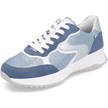 Dámské polobotky RIEKER W1307-14 modré dámské kožené tenisky 38