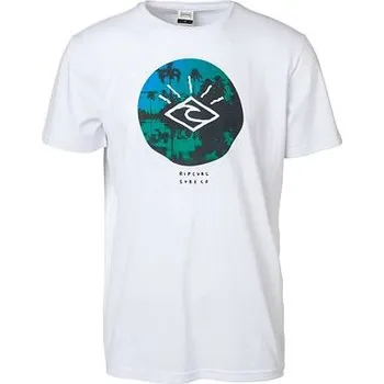 Pánské tričko Tričko Rip Curl TROPIC SUNSET TEE Optical White velikost M