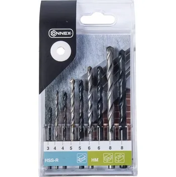 Vrták CONNEX COX972319 Sada vrtáků do kovu, cihel a dutých cihel 3-8mm, 9 ks