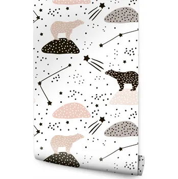 Fototapeta Tapeta pro děti medvědi, skandinávský styl