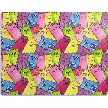 Miska pro psa Pro psa kočku podložka pod misku Šťastné kočky 45x35