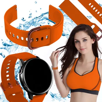 Řemínek na hodinky Řemínek ChronSmarta pro Xiaomi 22mm oranžový