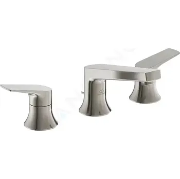 Vodovodní baterie Ideal Standard La Dolce Vita Umyvadlová baterie s výpustí, 3-otvorová instalace, Silver Storm, BD661GN