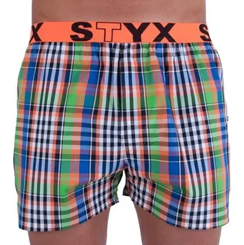 Boxerky Spodní prádlo Styx SPORT Oranžová/Zelená/Modrá velikost M