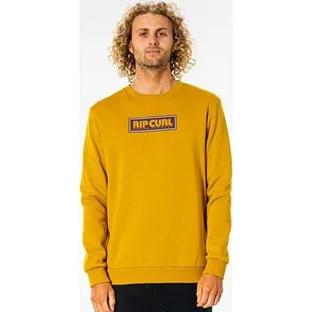 Pánská mikina Mikina Rip Curl SURF REVIVAL BOX CREW Mustard velikost XL