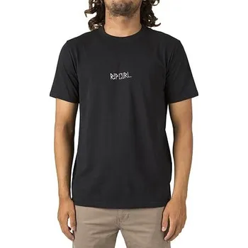 Pánské tričko Tričko Rip Curl MADSTEEZ FREEHAND TEE Black velikost XL