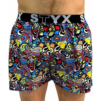 Trenýrky Spodní prádlo Styx SPORT ART Modrá/Žlutá velikost M