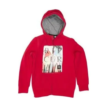 Chlapecká mikina Mikina Rip Curl FIXED HODED ZIP FLEECE Tango Red velikost 14