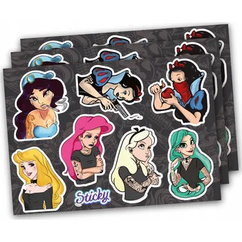 samolepka Vícevrstvé samolepky s motivy pohádkových princezen