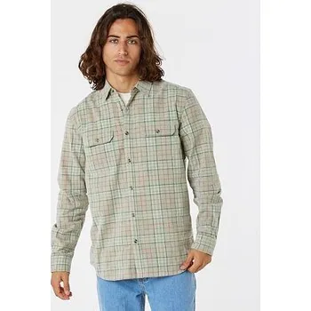 Pánská košile Košile Rip Curl SWC CORD PLAID SHIRT Sage velikost S