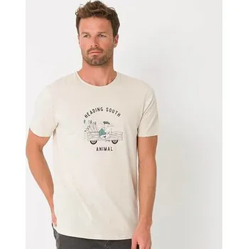 Pánské oblečení Tričko Animal MIGRATE Putty Grey velikost XXL