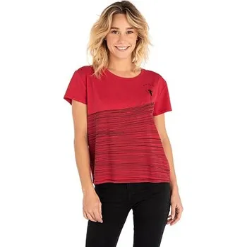 Pánské tričko Tričko Rip Curl MINIMALIST WAVE CROPPED TEE Scarlet Sage velikost S
