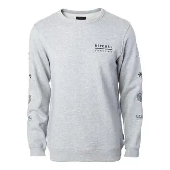 Pánská mikina Mikina Rip Curl STACKED VIBES CREW Cement Marle velikost XXL