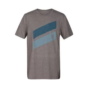 Pánské tričko Tričko Hurley ICON SLASH PUSH THROUGH SS Dk Grey Heather velikost S