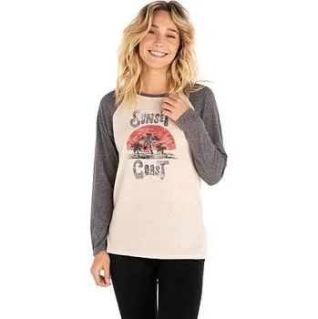 Pánské tričko Tričko Rip Curl SUNSET COAST LONG SLEEVE TEE Ecru Marle velikost L