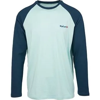 Pánské oblečení Tričko Rip Curl SHORE LINES LS TEE Light Blue velikost XL