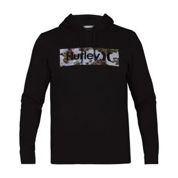 Pánská mikina Mikina Hurley SURF CHECK FLAMINGO PULLOVER Black velikost XL