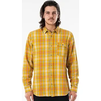 Pánská košile Košile Rip Curl SWC CHECK L/S SHIRT Burnt Orange velikost XL