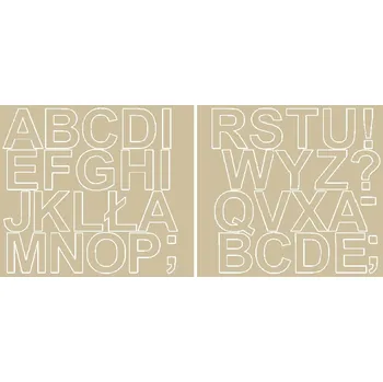 samolepka SAMOLEPKA SAMOLEPÍCÍ PÍSMENA 5 cm SAMOLEPKY Z FÓLIE BÉŽOVÁ MATNÁ