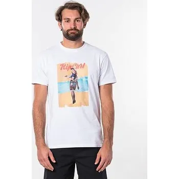 Pánská móda Tričko Rip Curl GOOD DAY BAD DAY S/S TEE White velikost XXL