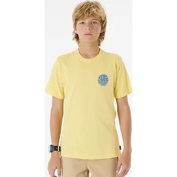 Dámské tričko Tričko Rip Curl WETSUIT ICON TEE -KID Butter Yellow velikost 8