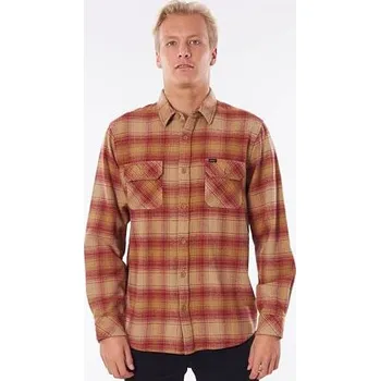 Pánská košile Košile Rip Curl COUNT L/S SHIRT Washed Red velikost M