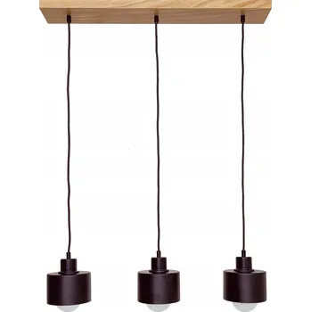 Závěsné stropní svítidlo DIANA lustr loft dřevěné DUB 3x stínidlo STYLOVÉ