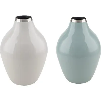 Váza Váza kovová, tyrkysová, pr.20x29cm, balení obsahuje 2 kusy! (DOPRODEJ)|Ego Dekor