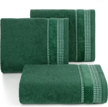 Ručník BAVLNĚNÝ RUČNÍK AMANDA6 50X90 CM TMAVĚZELENÁ