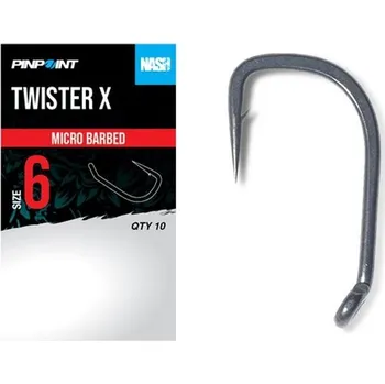 Rybářský háček NASH - Háčky Twister X Micro Barbed vel. 6 10 ks