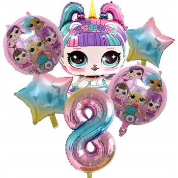 Balónek SADA FÓLIOVÝCH BALÓNKŮ L.O.L. Surprise LOL NA OSLAVU NAROZENIN
