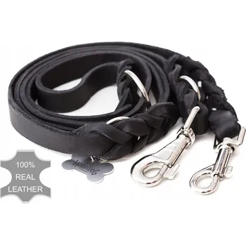 Vodítko pro psa Vodítko Kožené nastavitelné přepínací 20 mm, 225 cm
