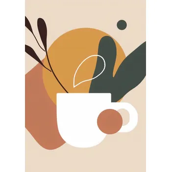 Plakát Plakát Ranní Kávka bez rámu 21 x 29,7 cm