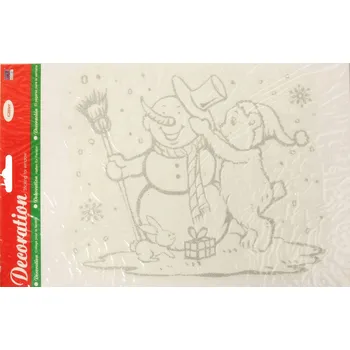 Vánoce SAMOLEPKA SAMOLEPICÍ NA OKNO, sklo, ozdoba na Vánoce