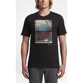 Pánské tričko Tričko Hurley FIN TOSS Black velikost M